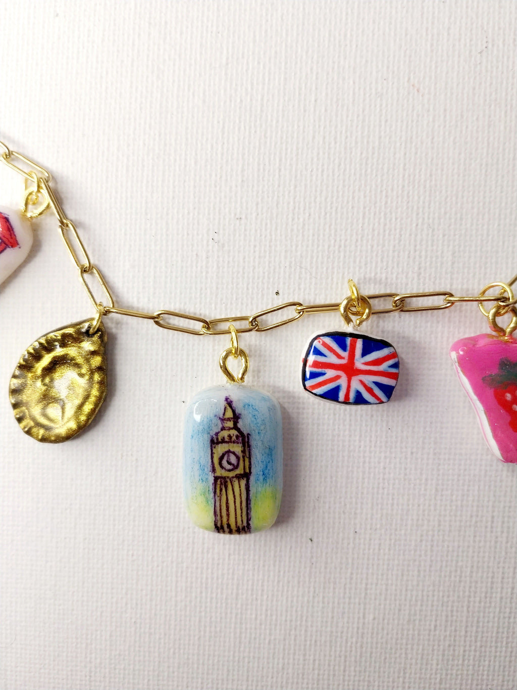 Collier à Breloques unique sur le thème de l'Angleterre