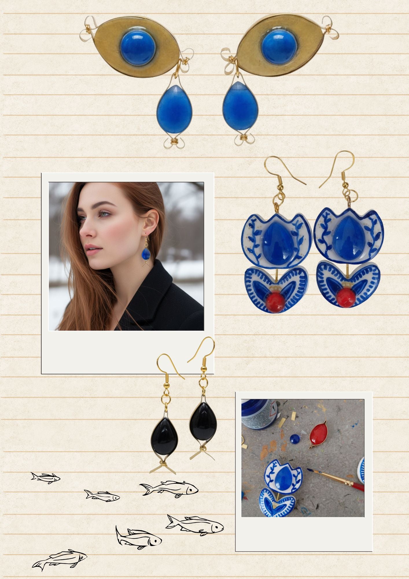 Bijou d'artiste francais fabriqué à la main de qualité supérieure 