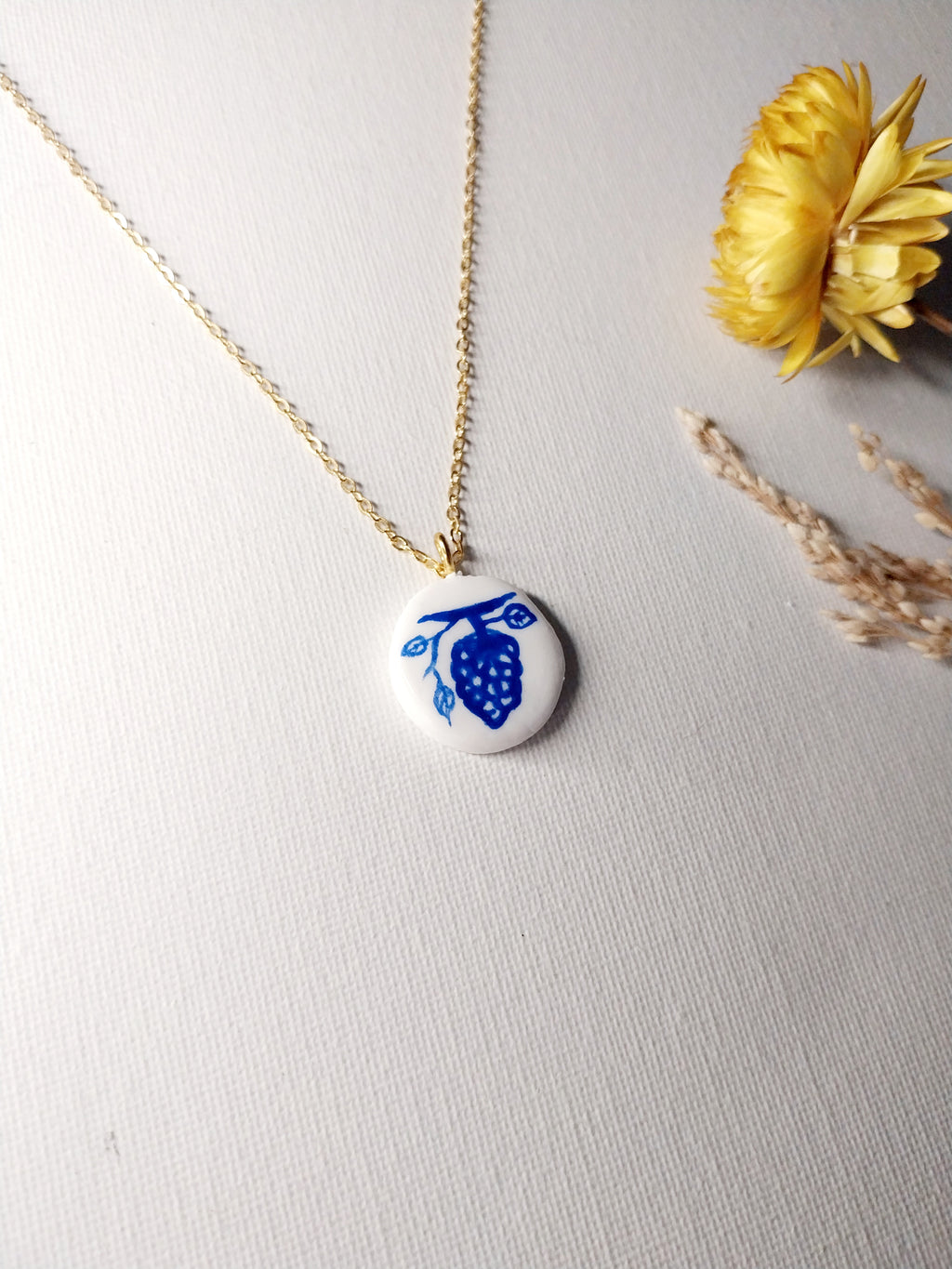Pendentif grappe de Raisin bleue Talis&co