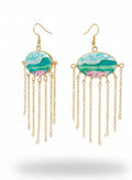Boucles d'Oreilles Pendantes "Paysage Miniature" - Style Chic Vintage - Talis & co