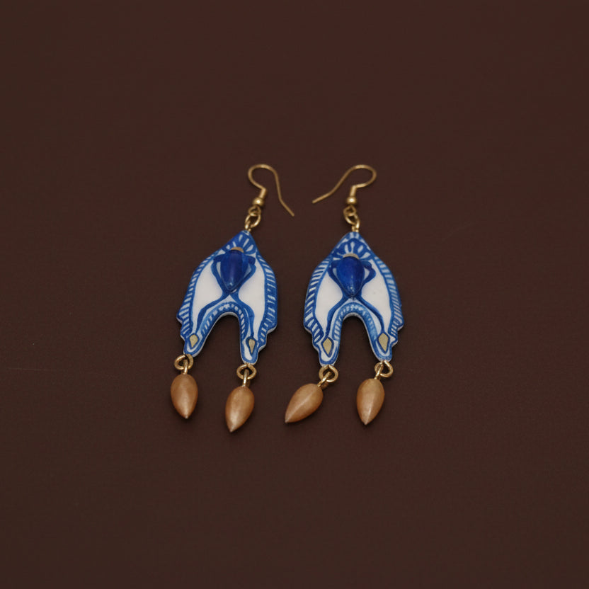 Boucles d'oreilles artisanales - Argile Polymère et Résine Époxy - Fait Main