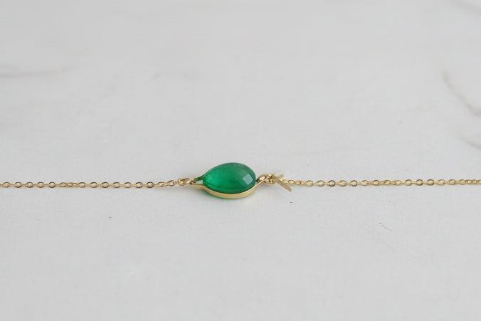 Bracelet Fin Colorée – Laiton, perle en résine & Acier Inoxydable - Talis & co