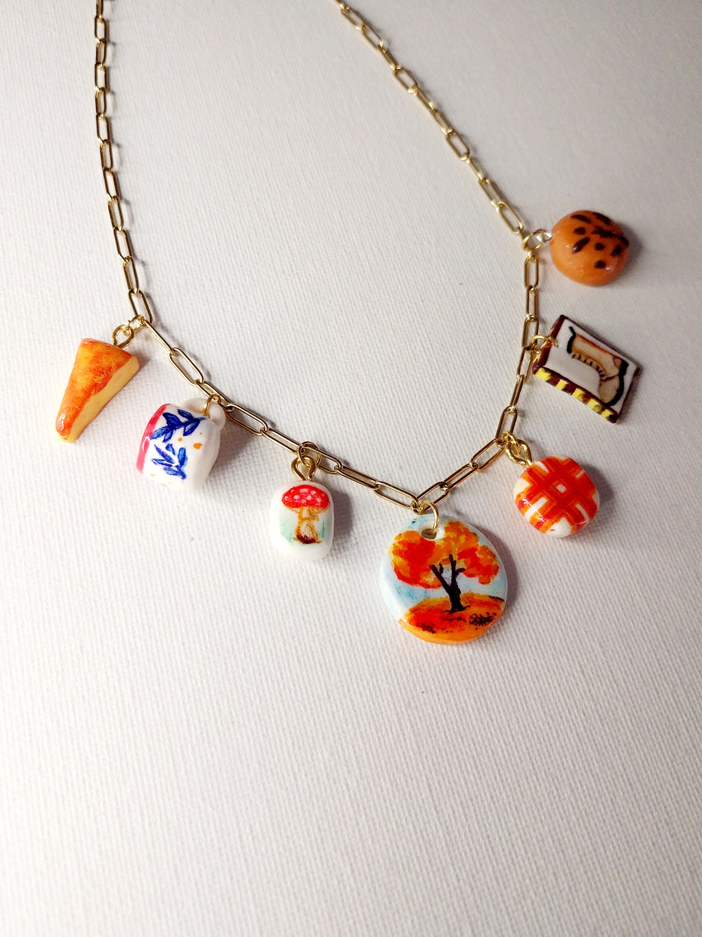 Collier à breloques inspiration Ambiance d'automne Talis&co