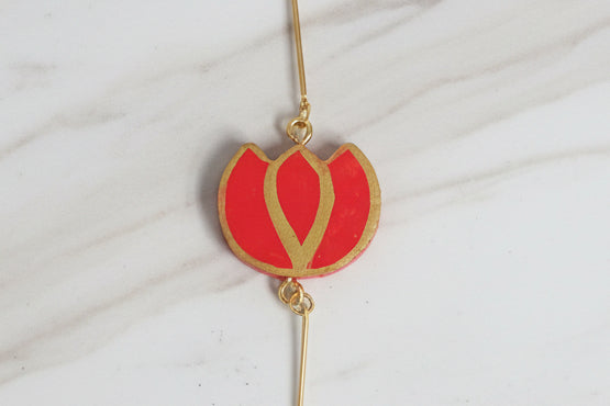 Collier "Lariat" Bohème Chic – Acier Inoxydable, Argile et Coquillages