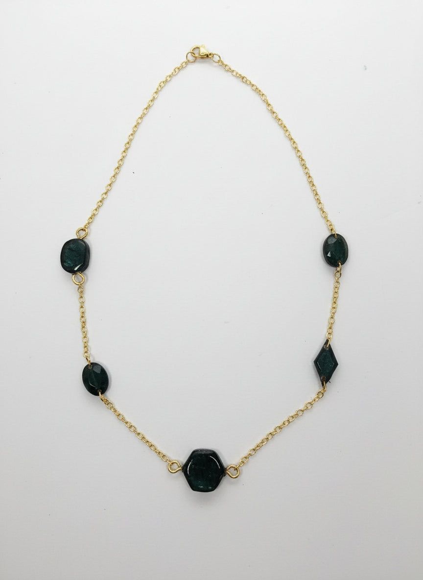 Collier bohème original chic or et noir