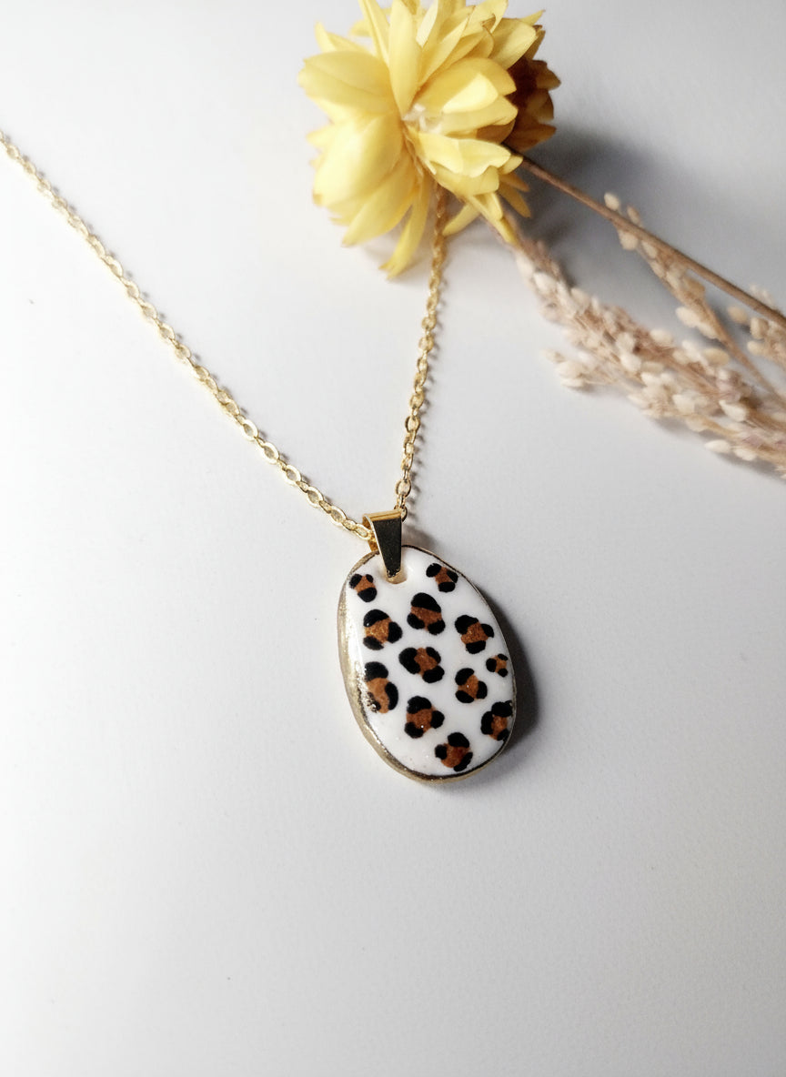 Pendentif motif Léopard doré Talis&co - Talis & co