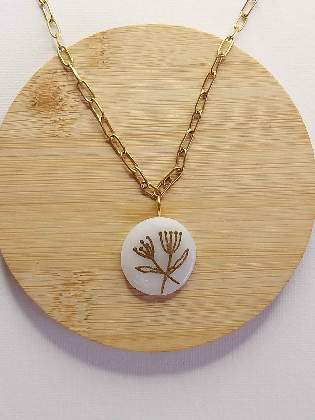 Pendentif fleur dorée Talis&co