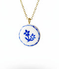 Pendentif fleur bleue Talis&co