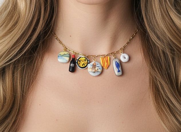 Collier en acier inoxydable à breloques uniqueCatalogne