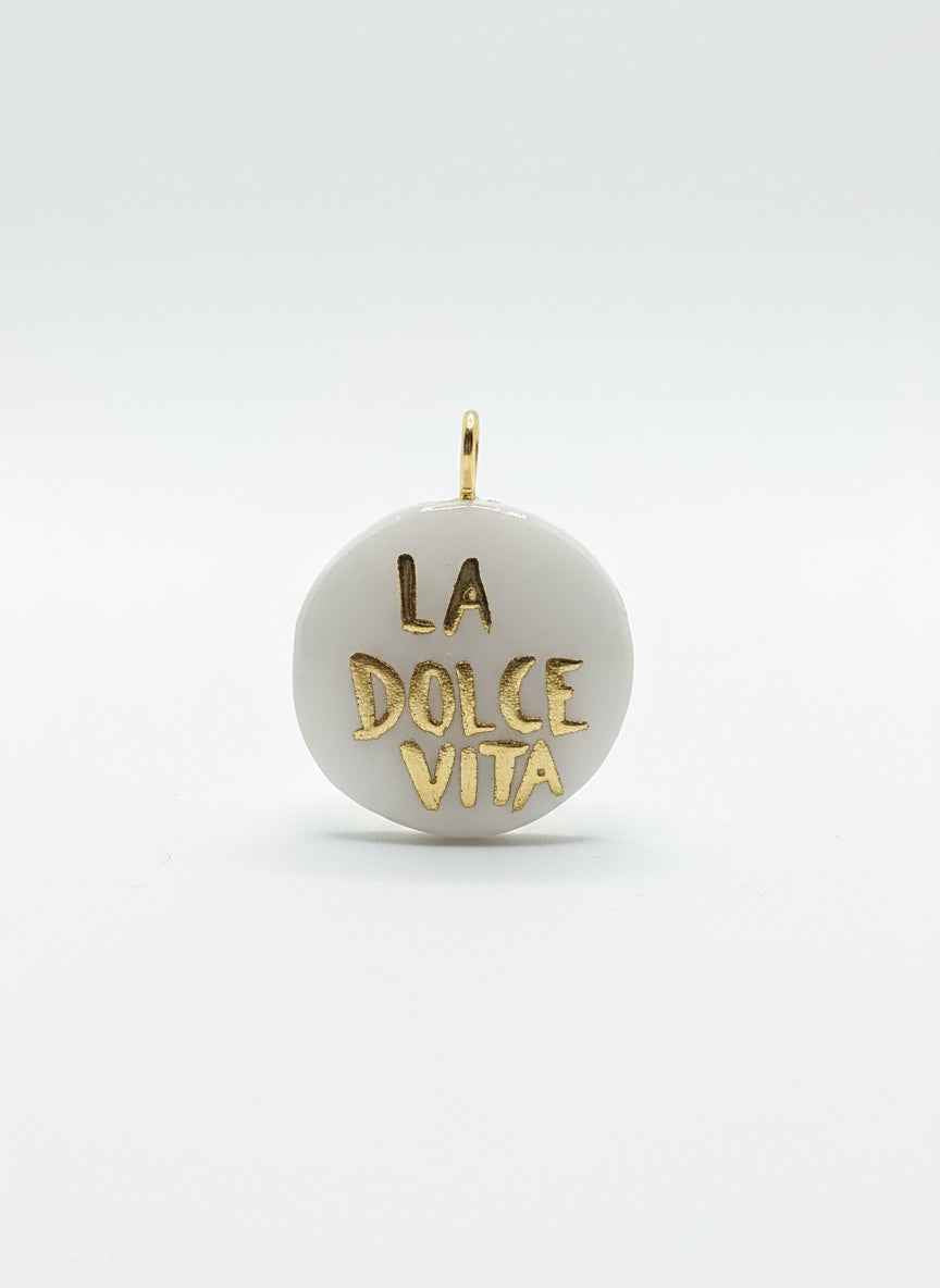 Pendentif "La Dolce Vita" doré Talis&co