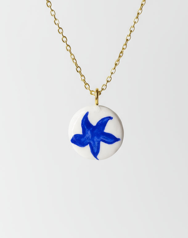 Pendentif étoile de mer bleue Talis&co