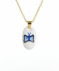 Pendentif papillon bleu et doré Talis&co