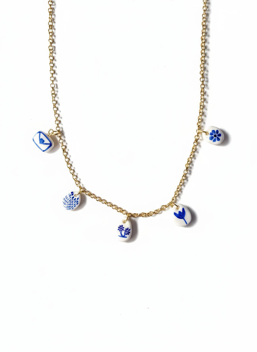 Collier à breloques bleues Talis&co