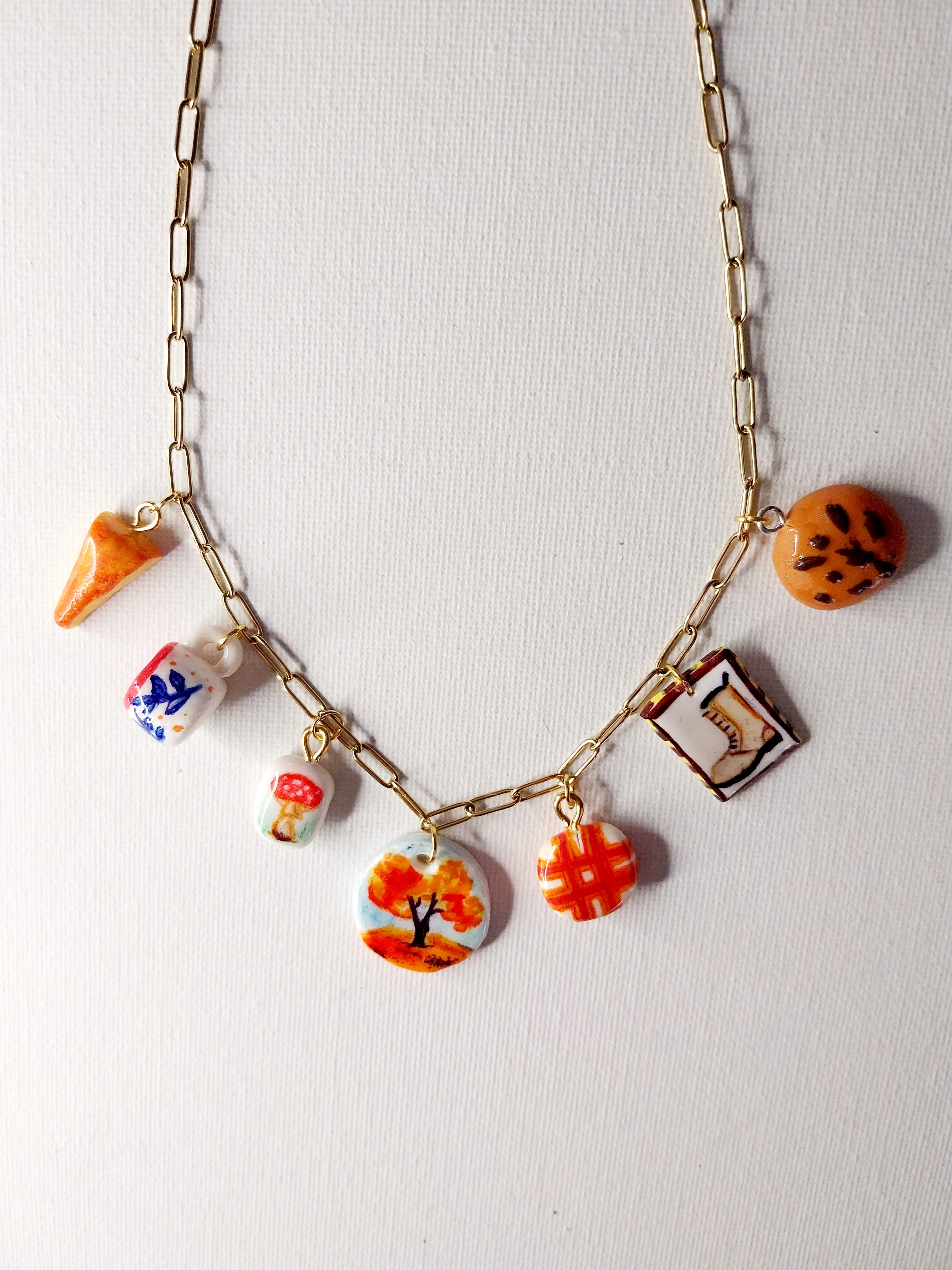 Collier à breloques inspiration Ambiance d'automne Talis&co