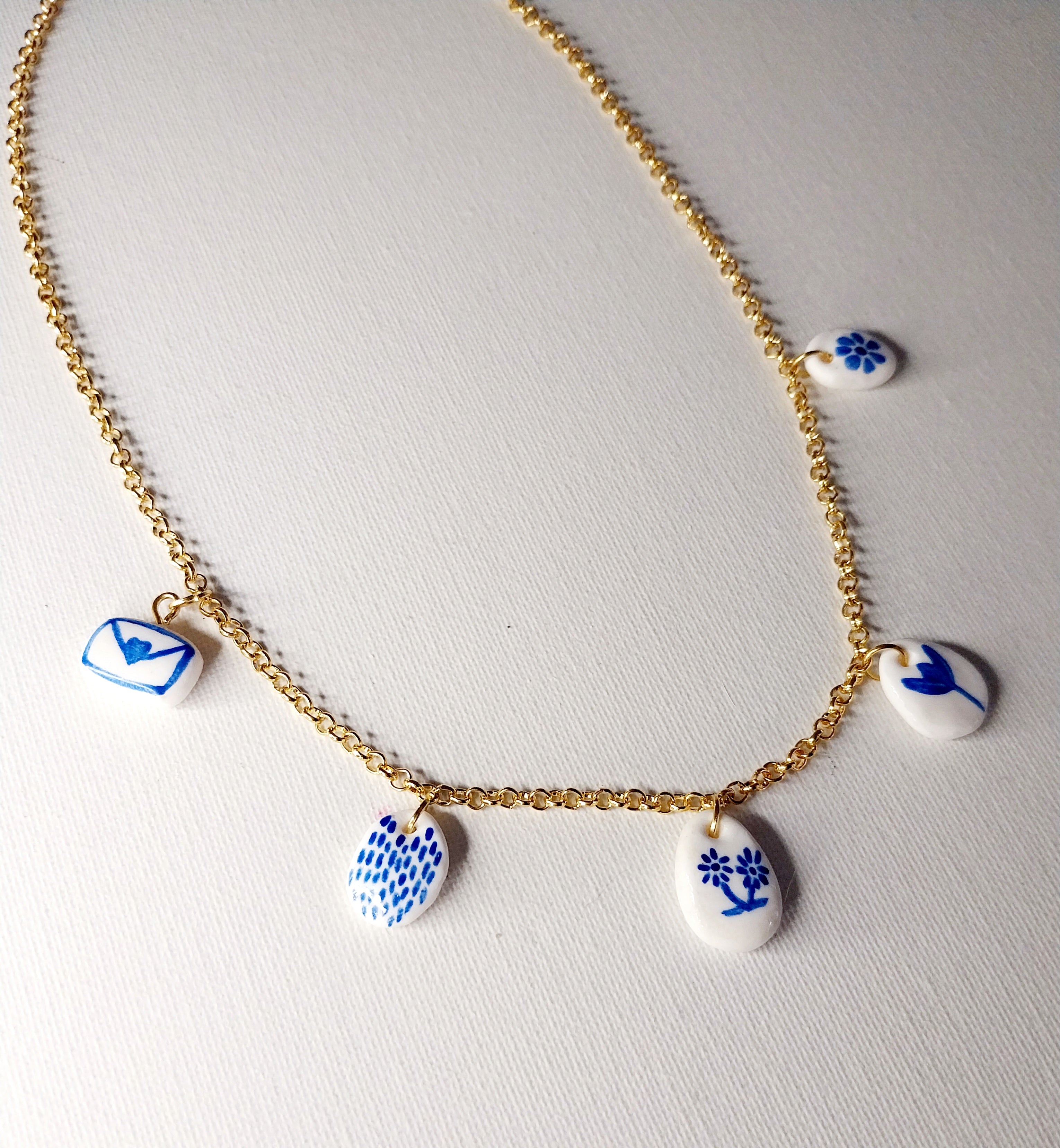 Collier à breloques bleues Talis&co