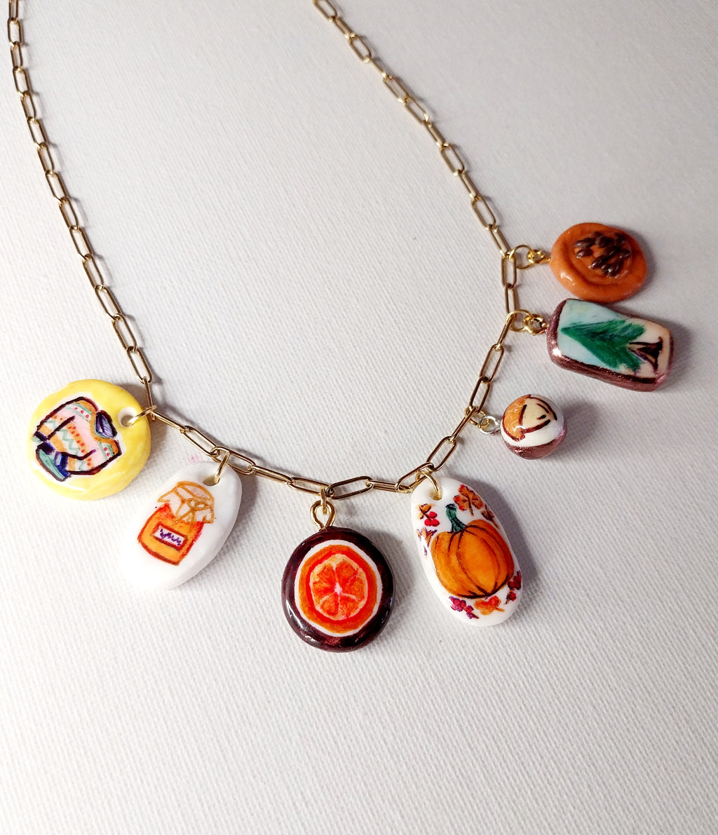 Collier à breloques d'automne  Talis&co