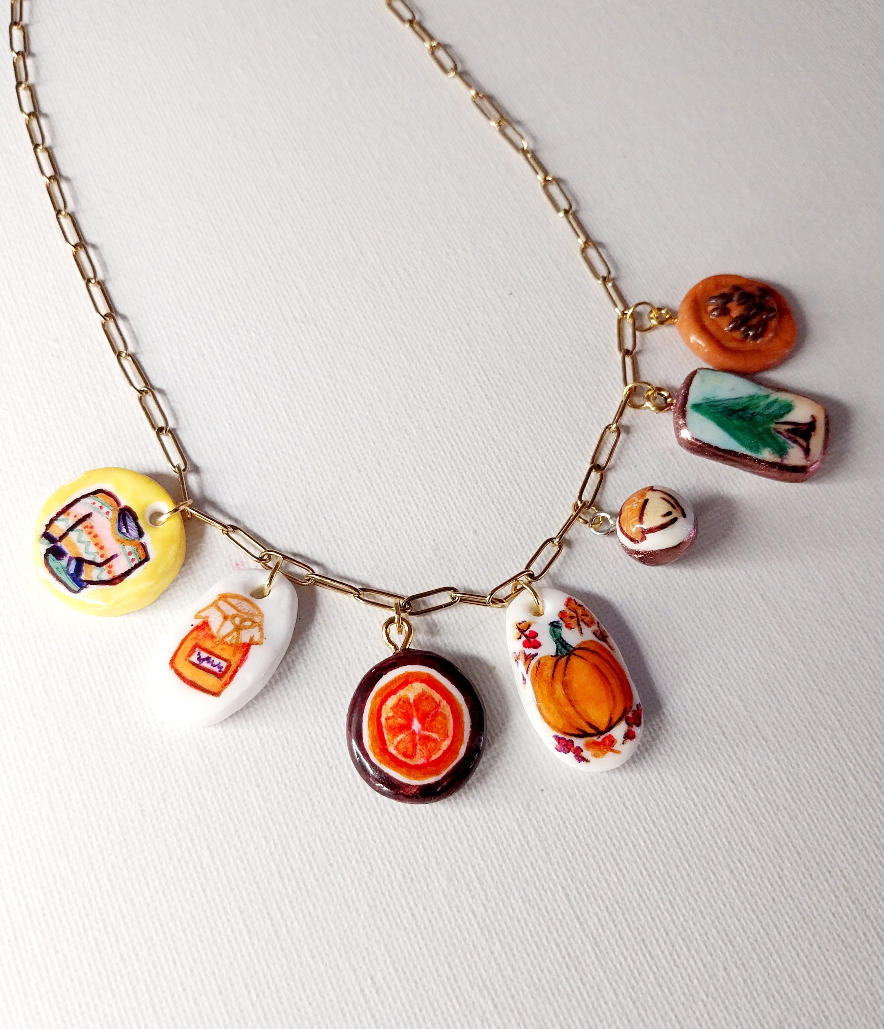 Collier à breloques d'automne  Talis&co