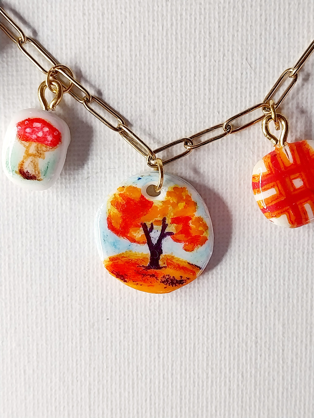 Collier à breloques inspiration Ambiance d'automne Talis&co