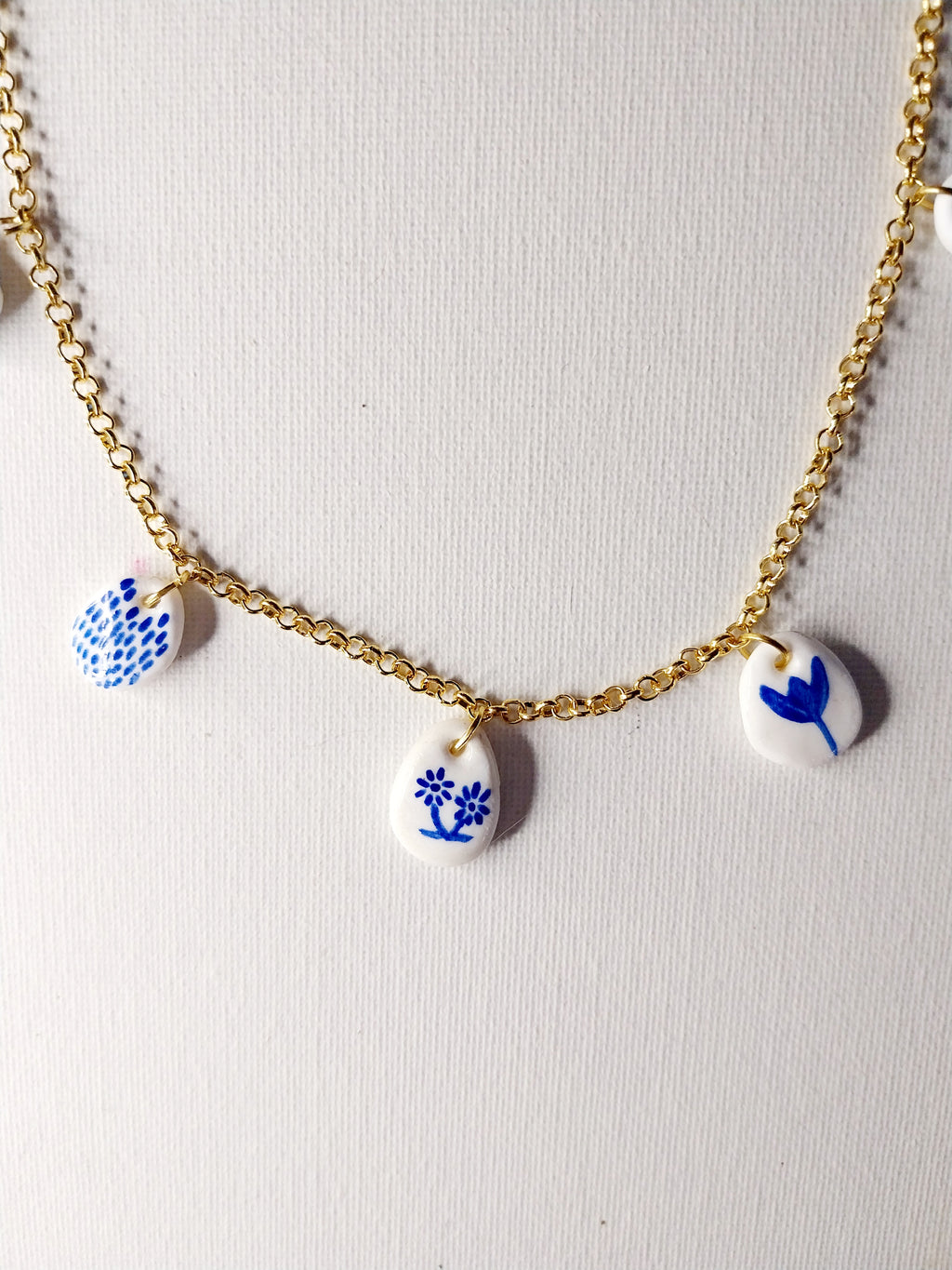 Collier à breloques bleues Talis&co