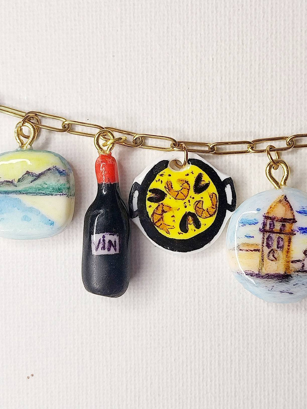 Collier en acier inoxydable à breloques uniqueCatalogne