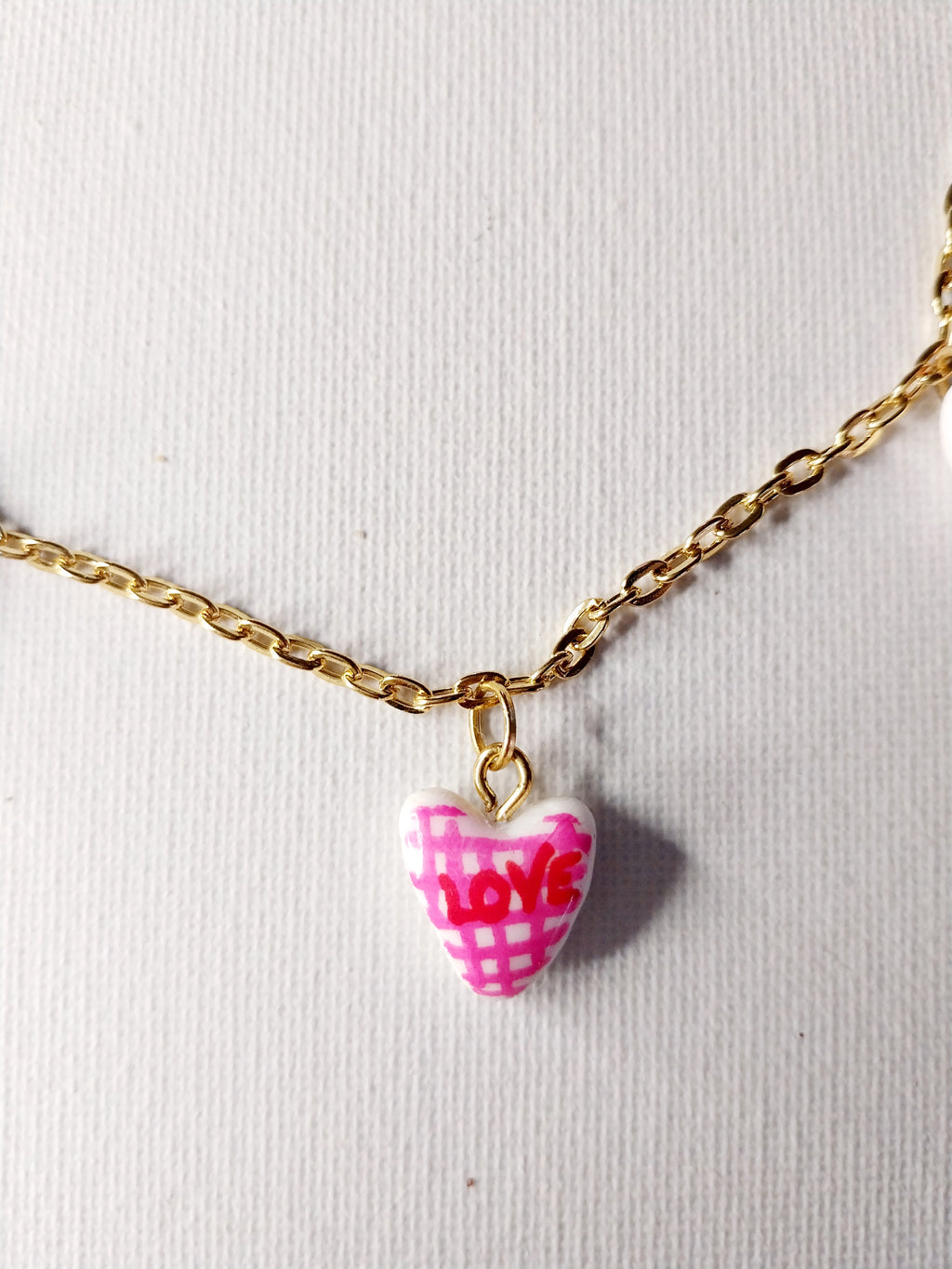 Collier à breloques roses Talis&co