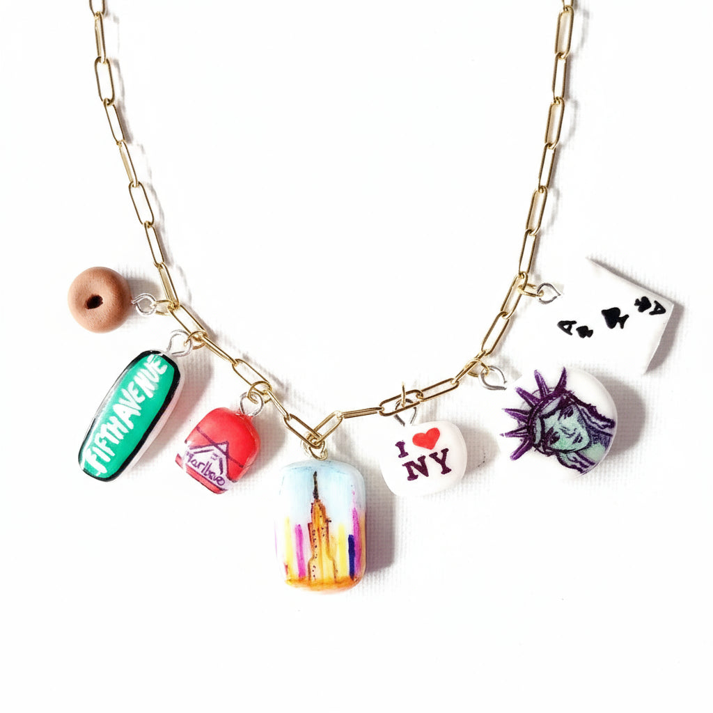 Collier à breloques inspiration voyage à NEW YORK Talis&co