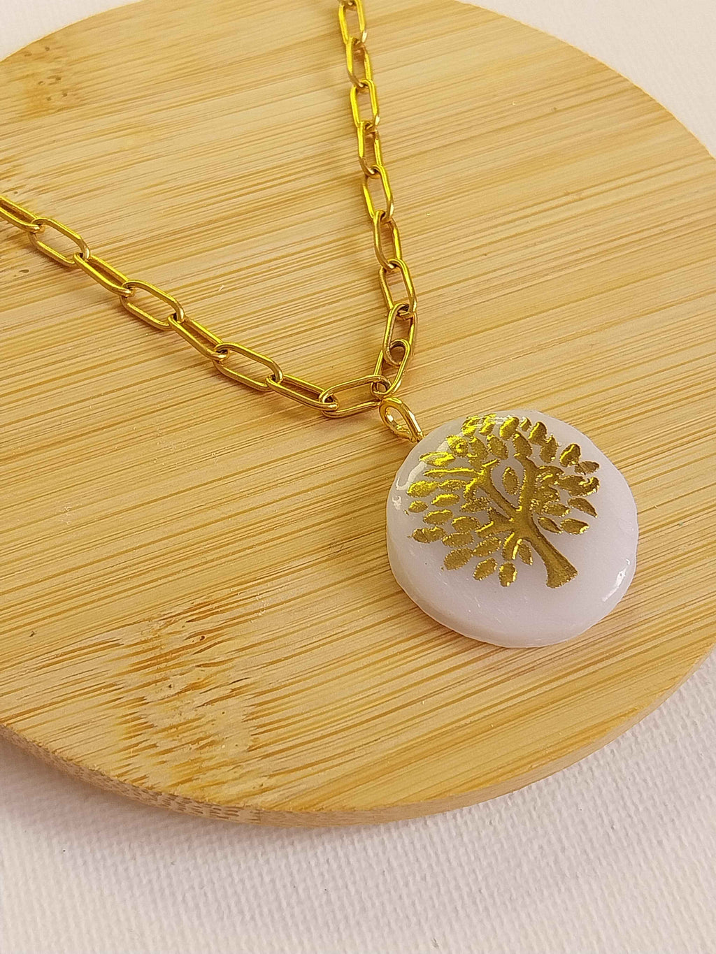 Pendentif arbre de vie doré Talis&co