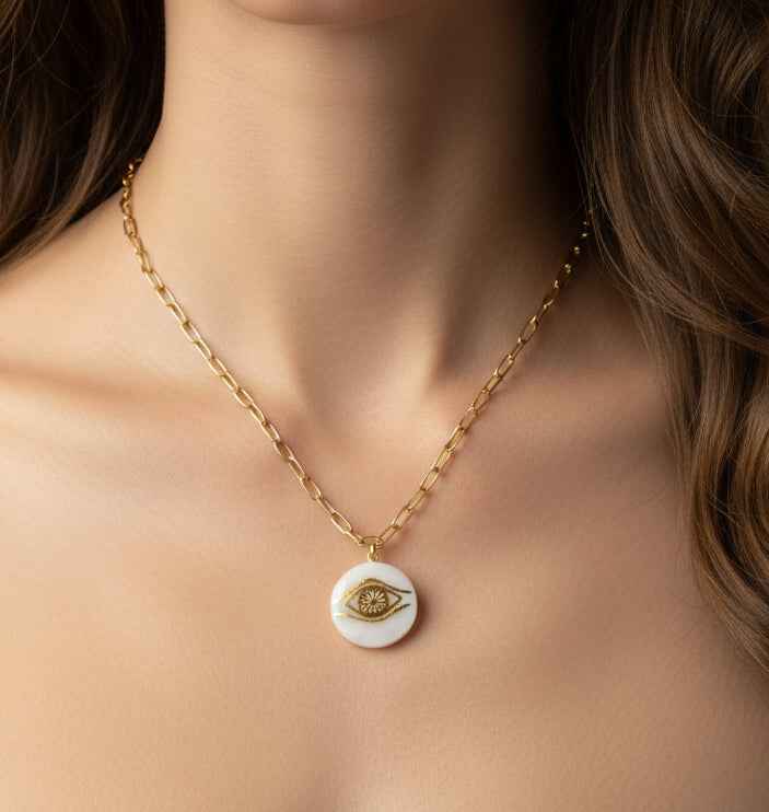 Pendentif Œil protecteur doré Talis&co