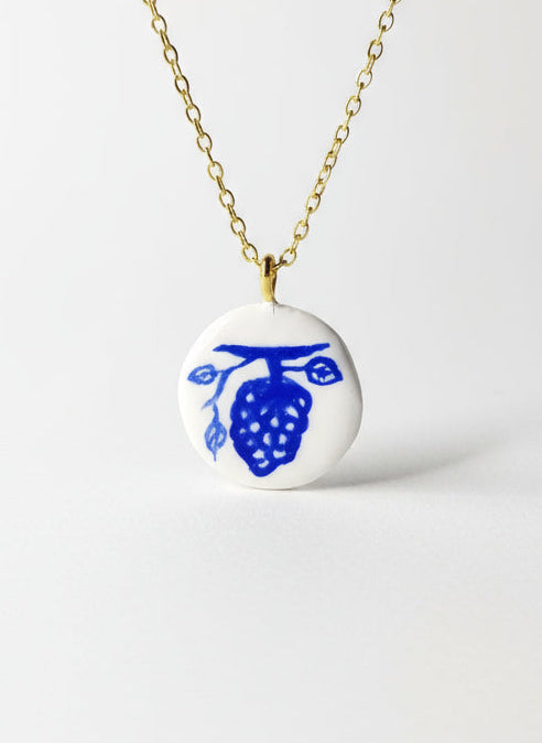 Pendentif grappe de Raisin bleue Talis&co