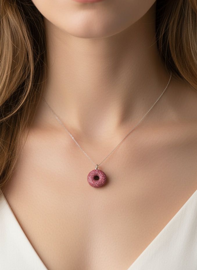 Pendentif en Argile pailleté unique