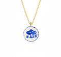 Pendentif champignon bleu Talis&co - Talis & co