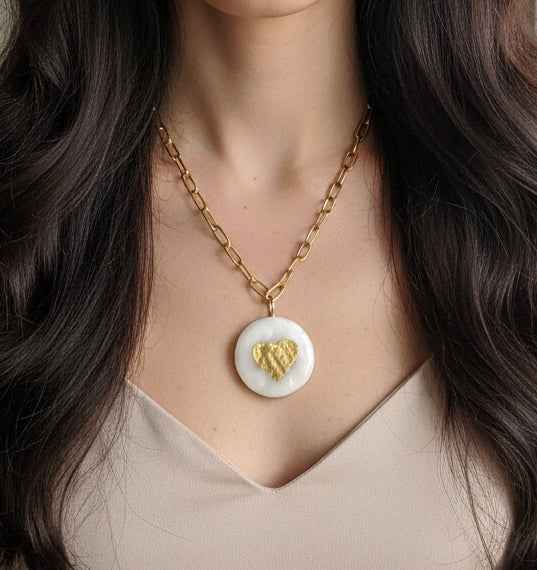 Pendentif cœur doré Talis&co