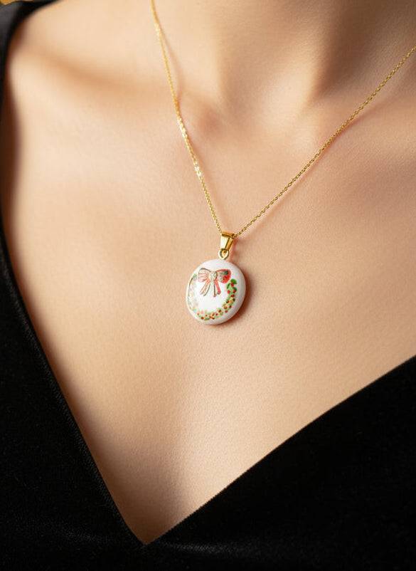 Bijou doré couronne de noel