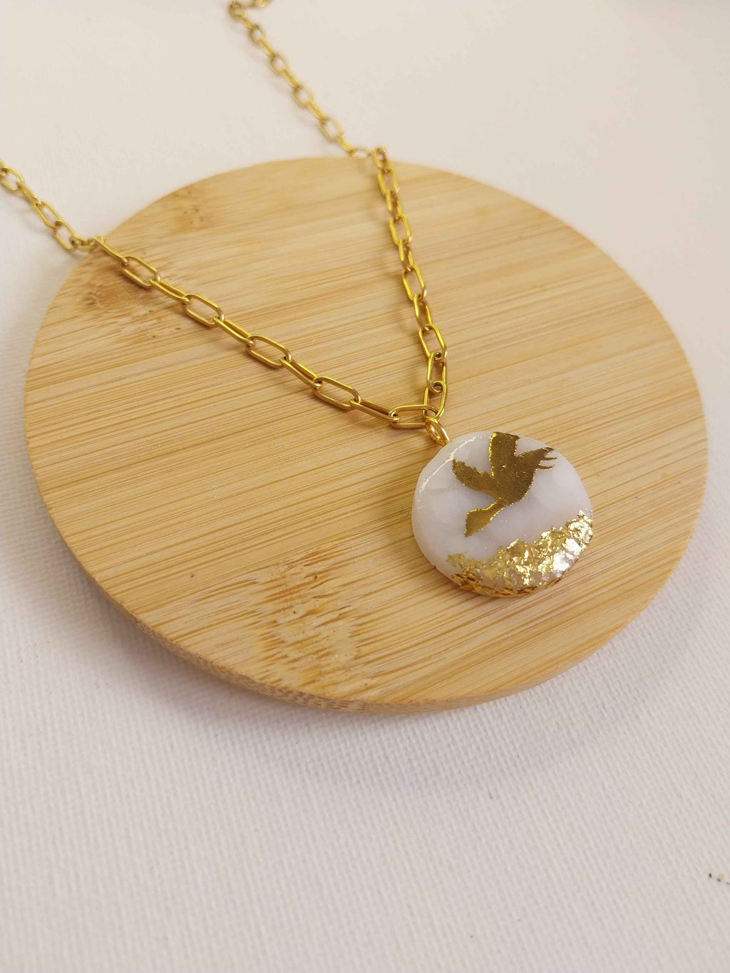 Pendentif colombe dorée Talis&co