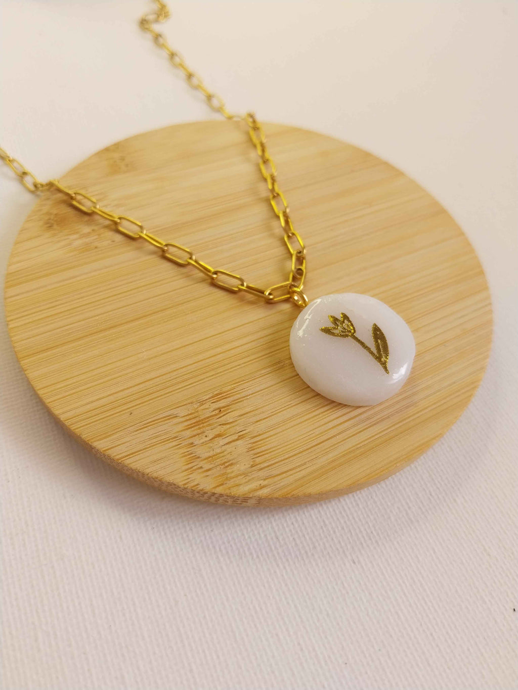 Pendentif fleur dorée Talis&co