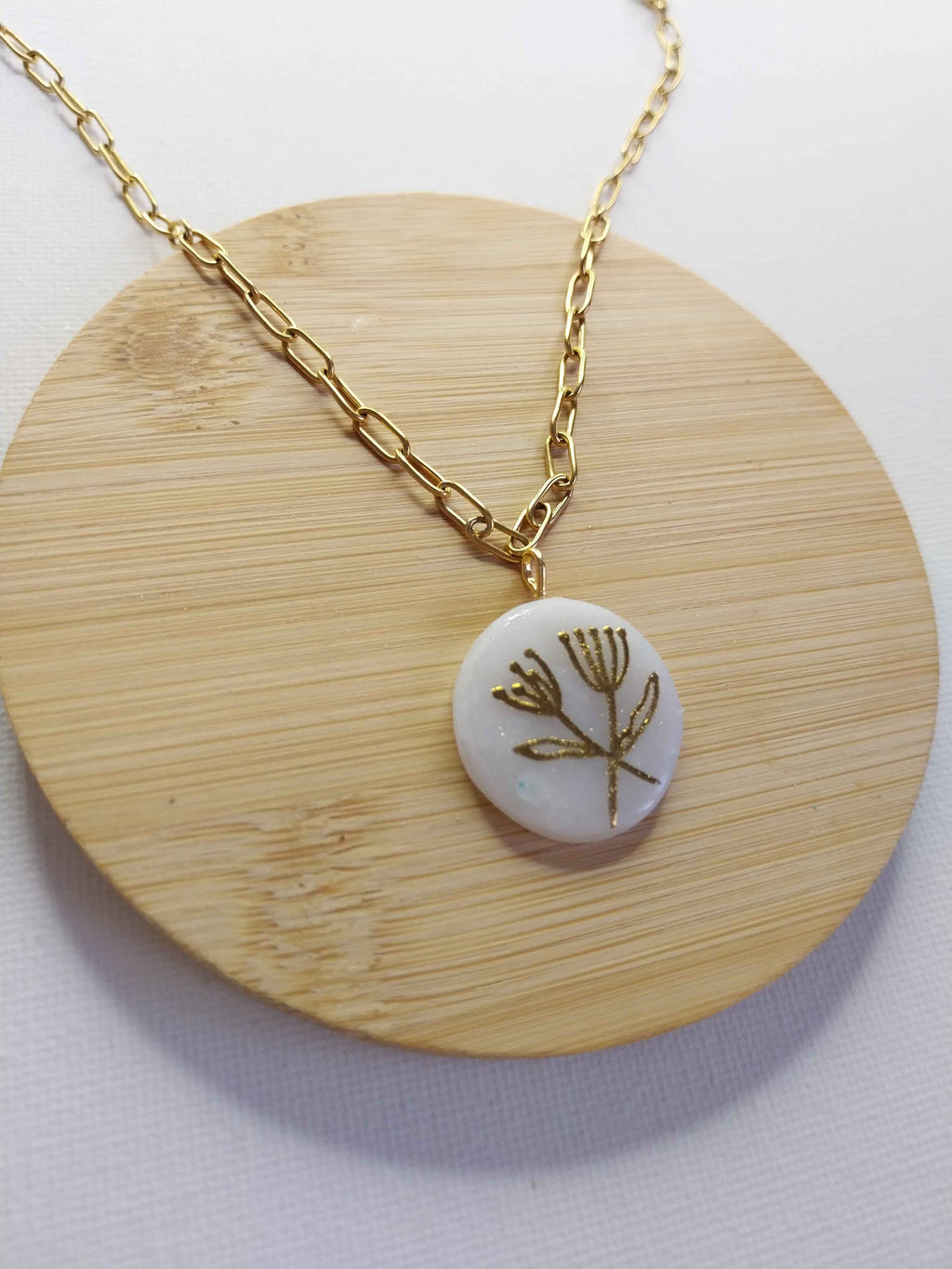 Pendentif fleur dorée Talis&co