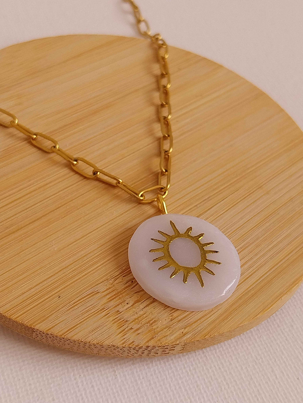 Pendentif soleil doré Talis&co