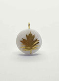 Pendentif feuille d'érable dorée automnale Talis&co