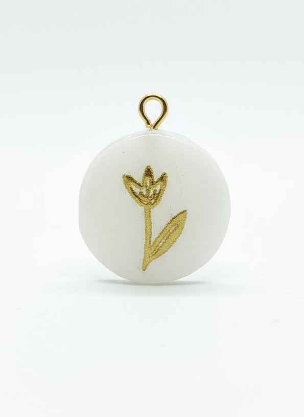 Pendentif fleur dorée Talis&co