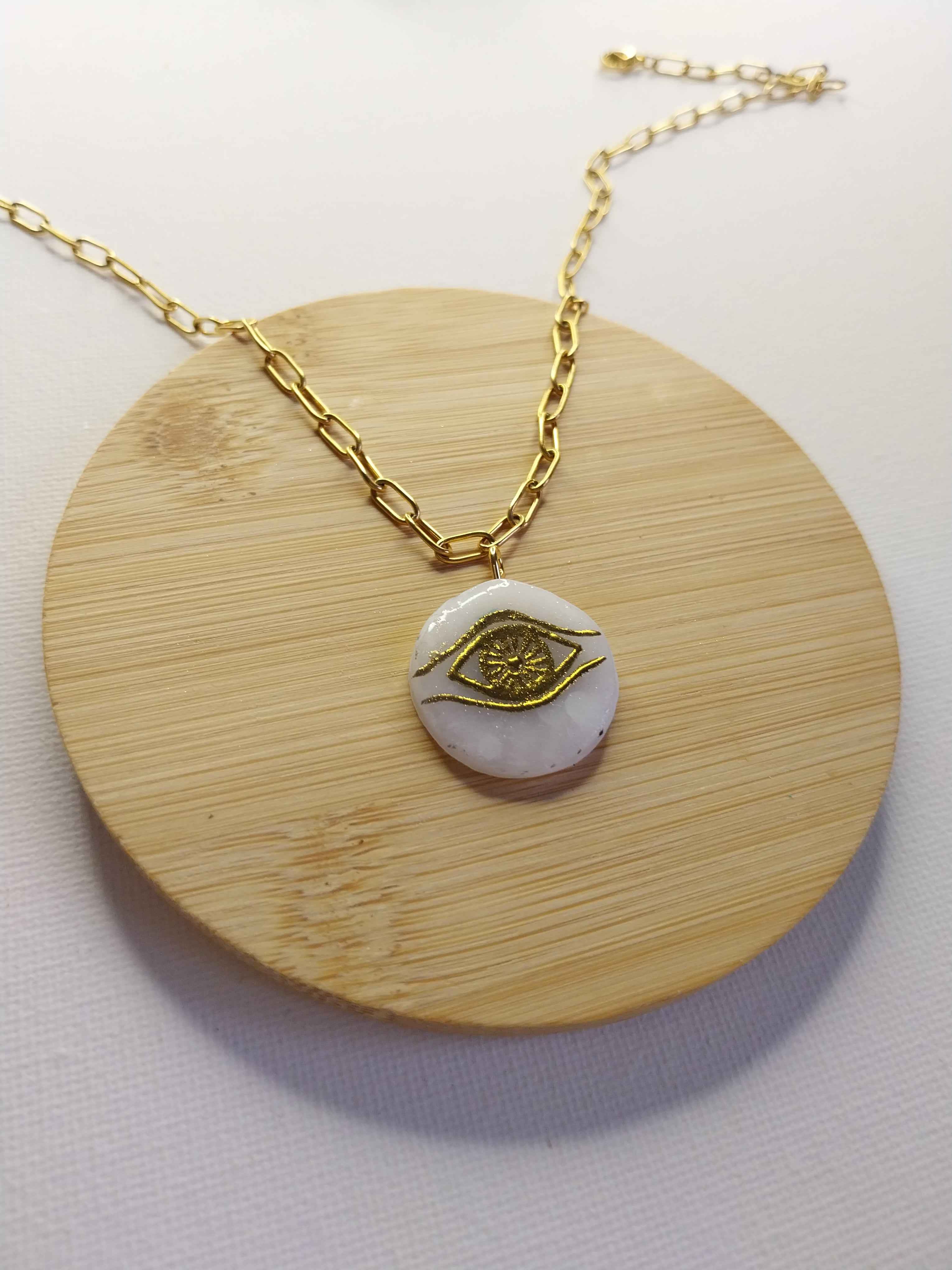 Pendentif Œil protecteur doré Talis&co