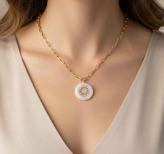 Pendentif soleil doré Talis&co