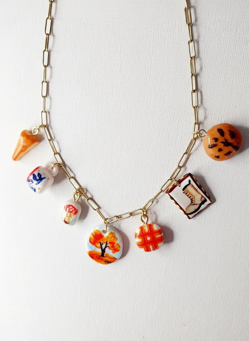 Collier à breloques inspiration Ambiance d'automne Talis&co