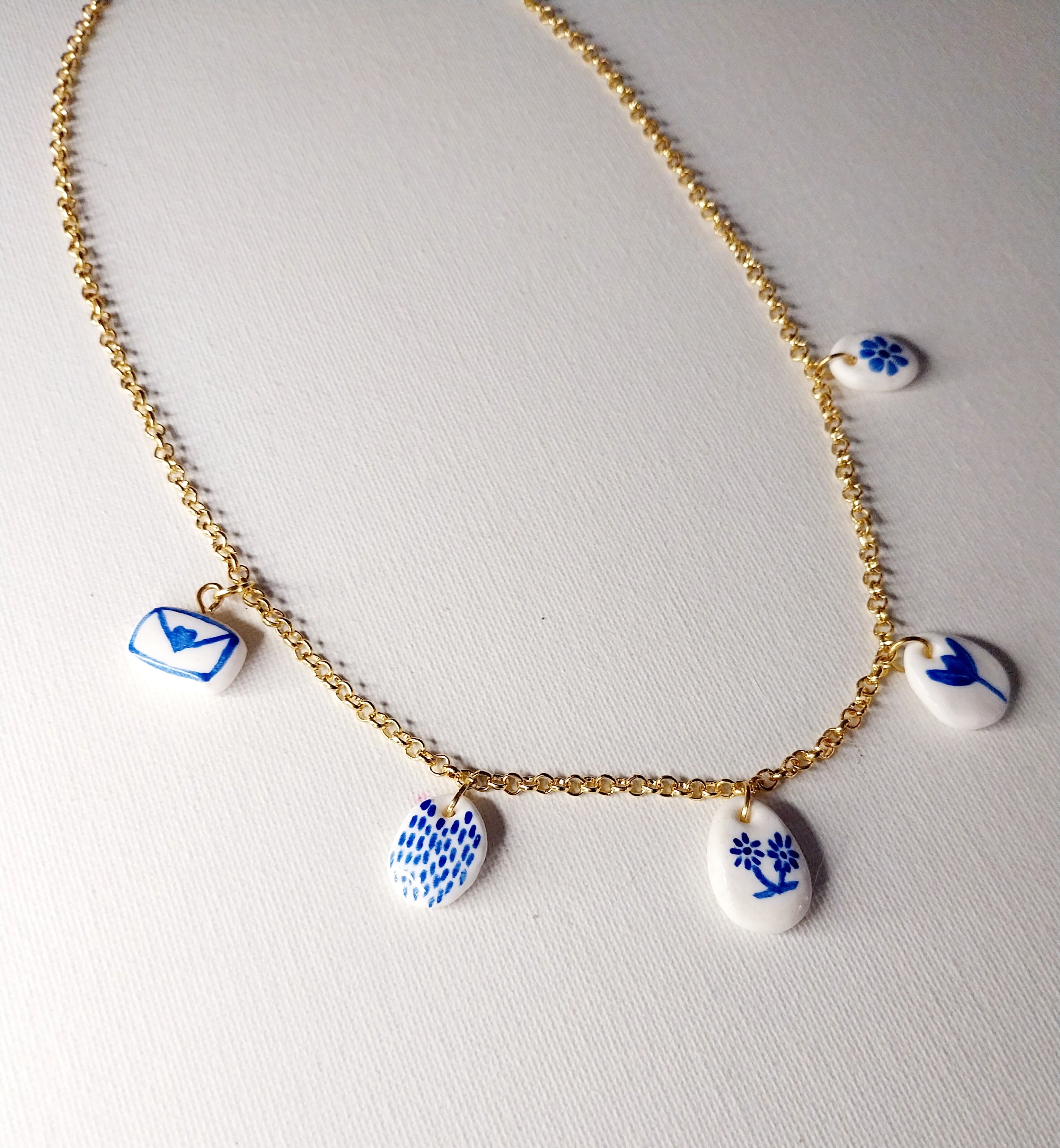 Collier à breloques bleues Talis&co