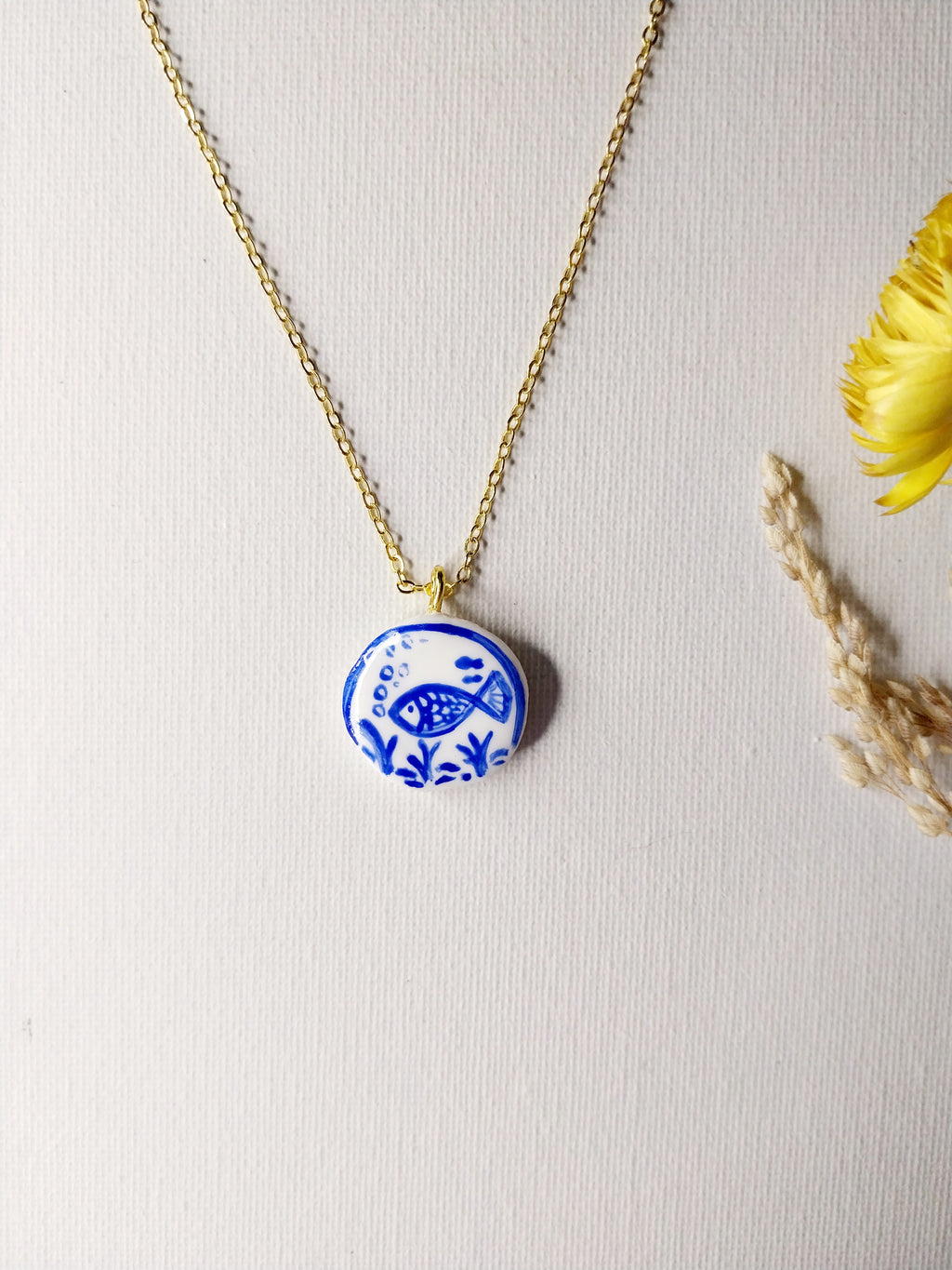 Pendentif petit poisson bleu Talis&co