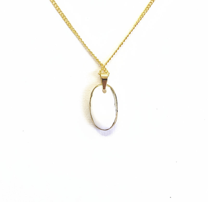 Pendentif fleur bleu et doré tulipe - Talis & co