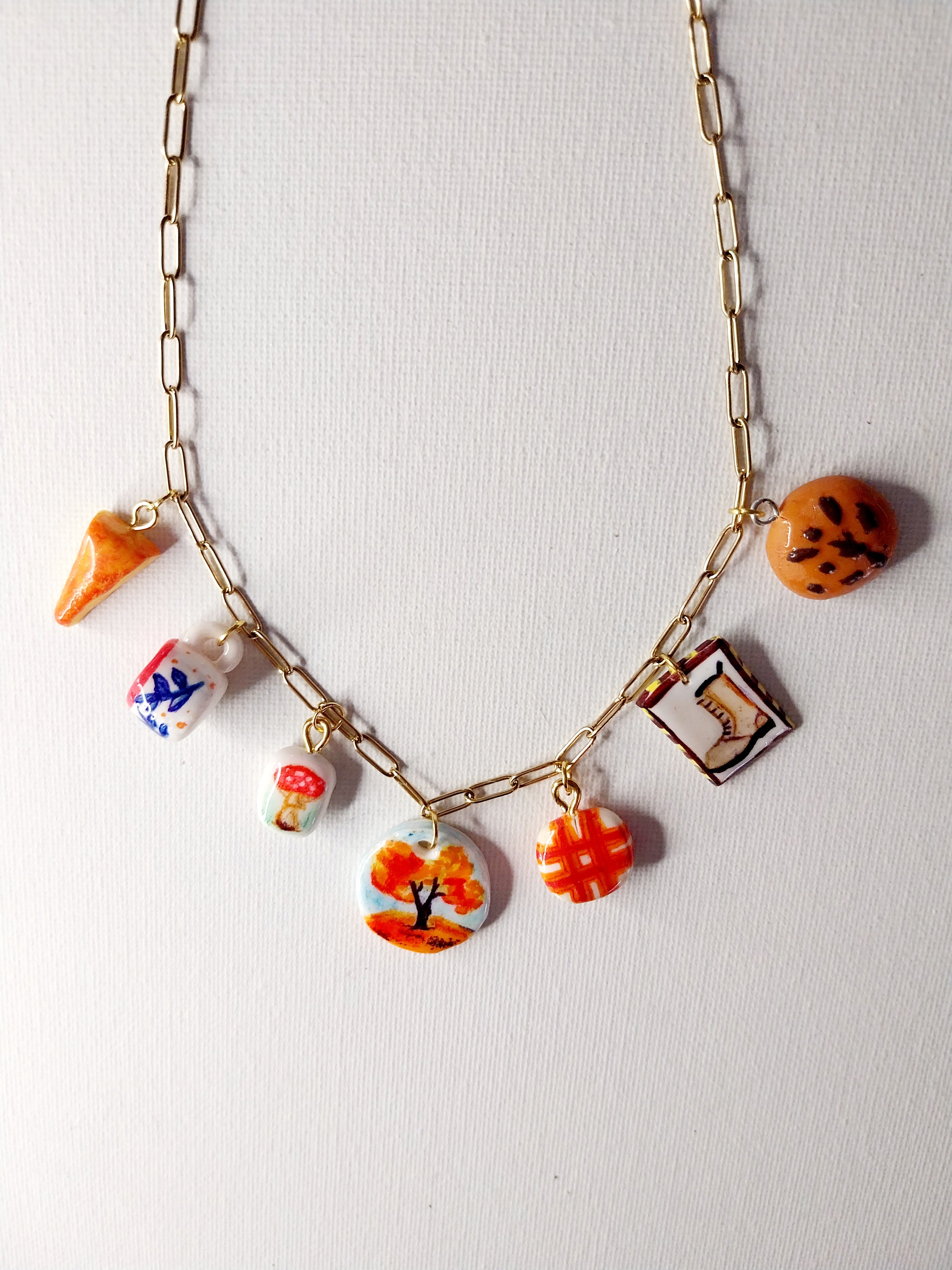 Collier à breloques inspiration Ambiance d'automne Talis&co