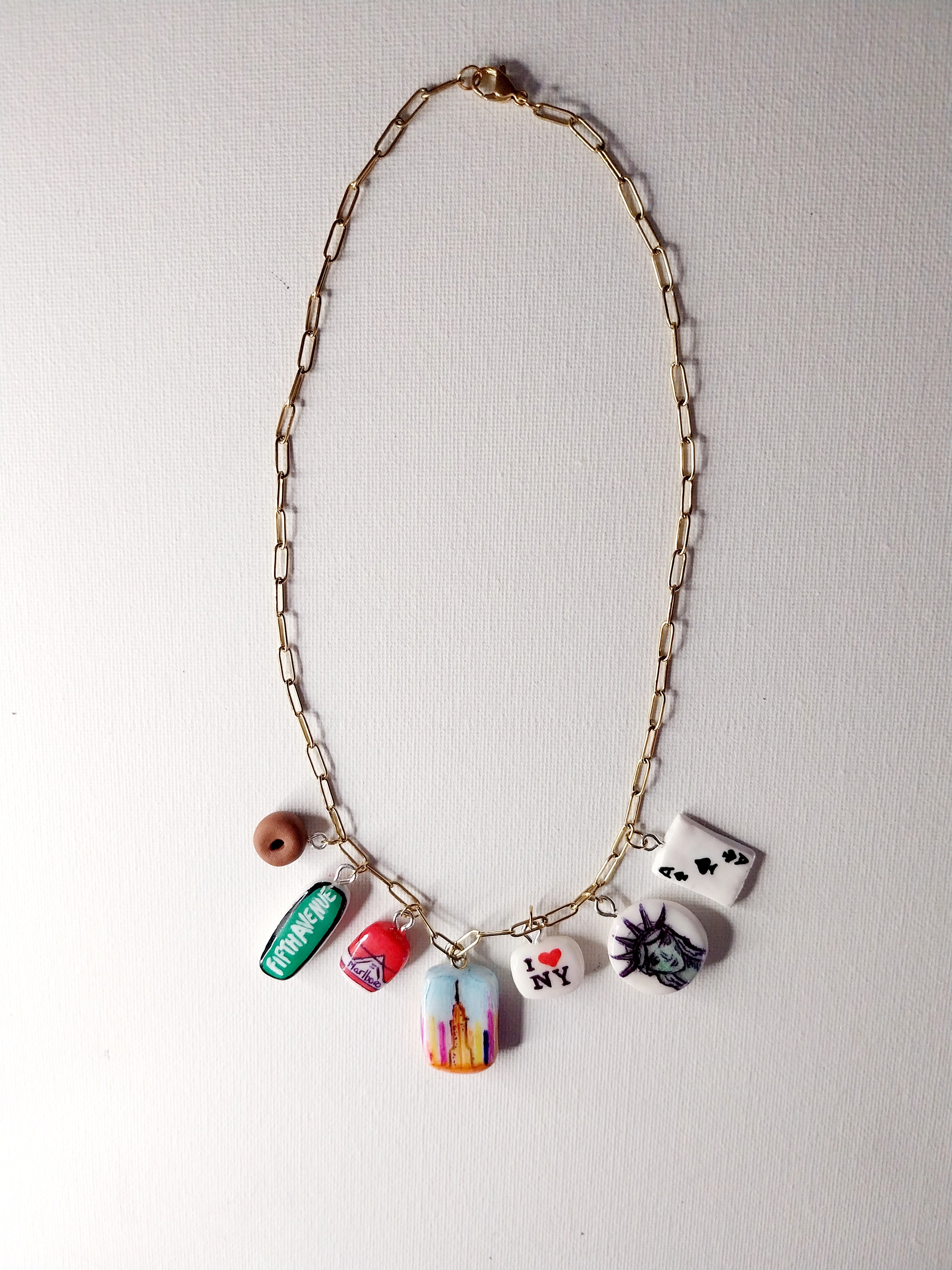 Collier à breloques inspiration voyage à NEW YORK Talis&co