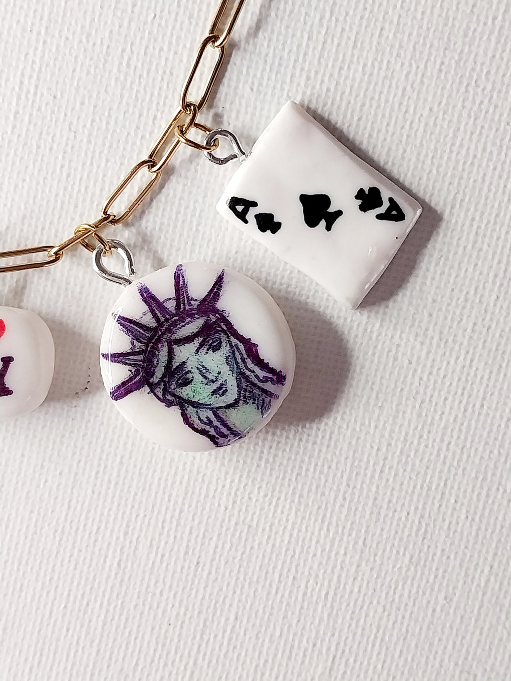 Collier à breloques inspiration voyage à NEW YORK Talis&co