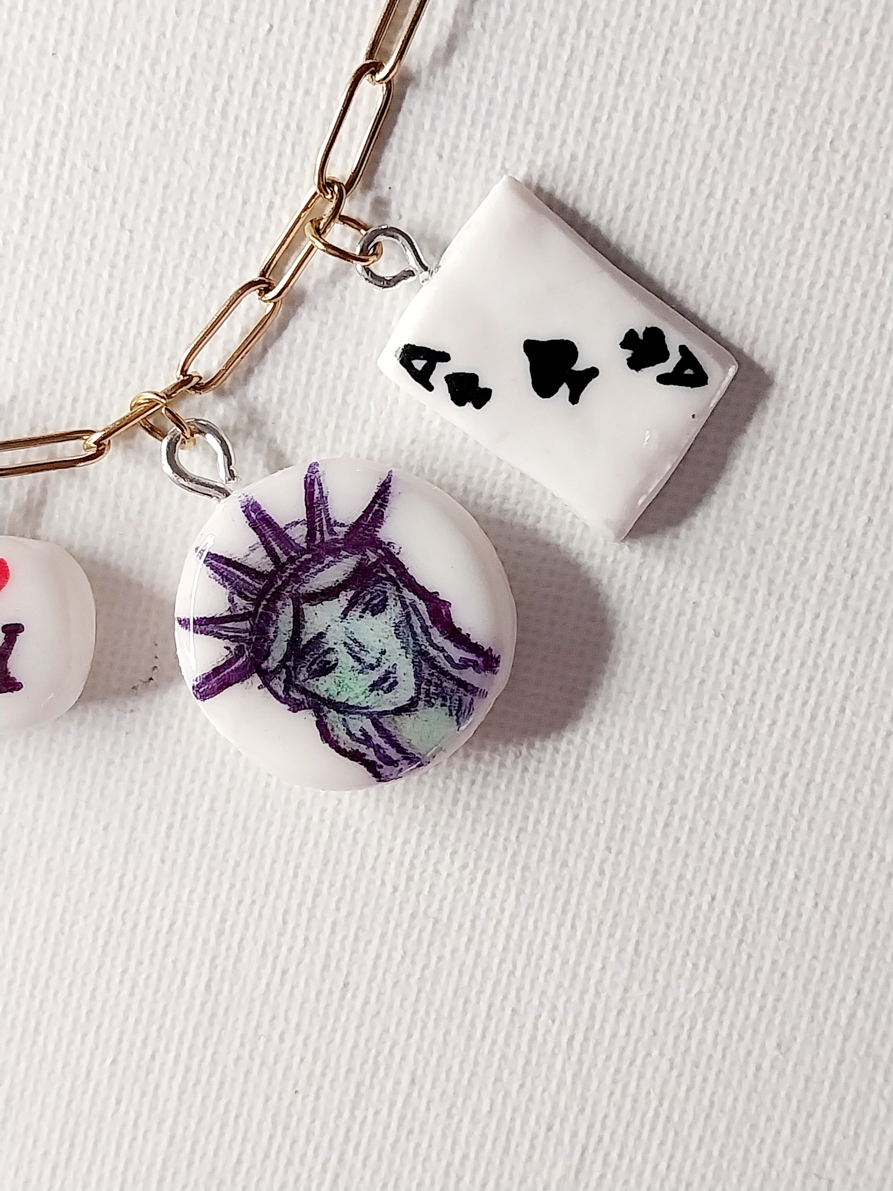 Collier à breloques inspiration voyage à NEW YORK Talis&co