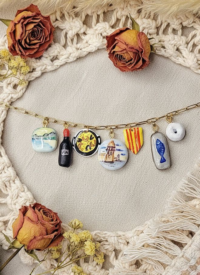 Collier en acier inoxydable à breloques uniqueCatalogne